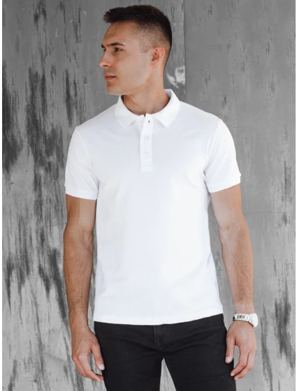 Pánská bílá polokošile Dstreet PX0601 Pánská bílá polokošile Dstreet PX0601