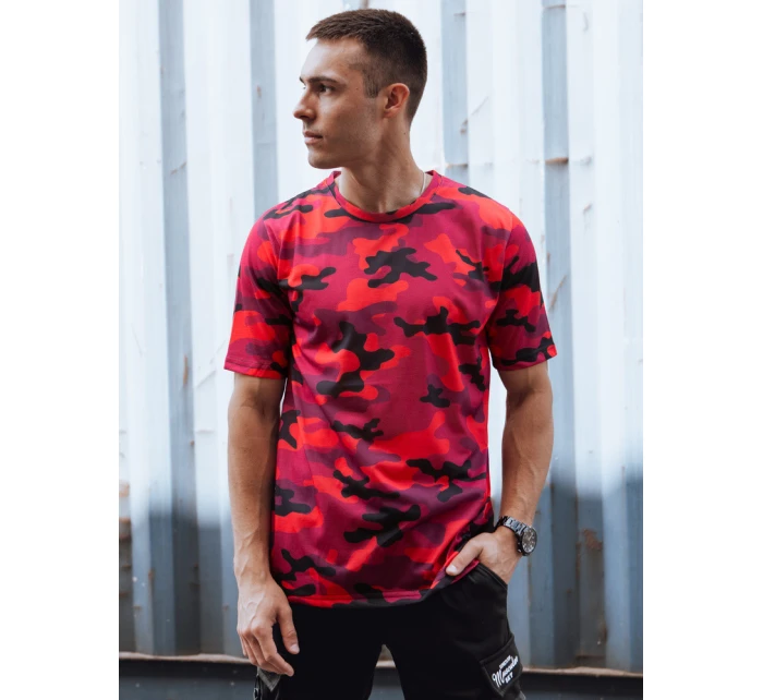 Pánské červené moro tričko Dstreet RX5591 Pánské červené moro tričko Dstreet RX5591