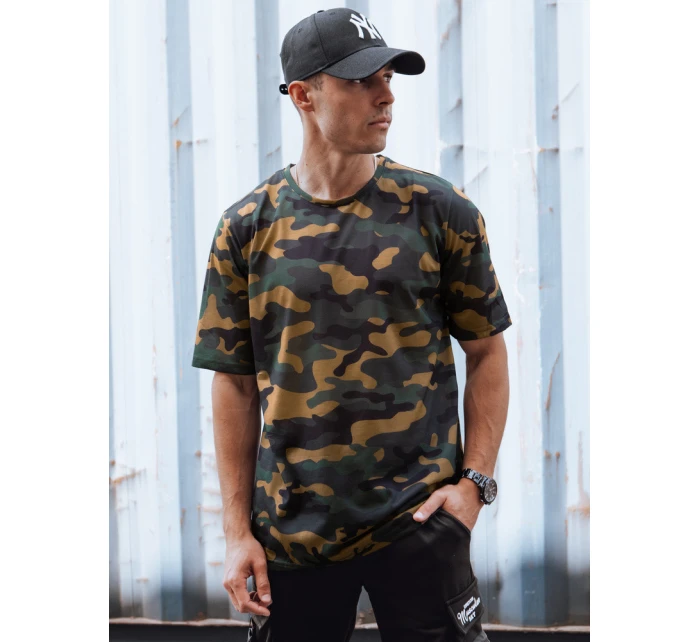 Pánské khaki maskáčové tričko Dstreet RX5594 Pánské khaki maskáčové tričko Dstreet RX5594