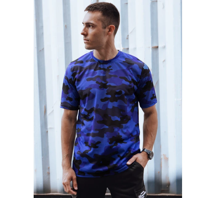 Pánské modré moro tričko Dstreet RX5595 Pánské modré moro tričko Dstreet RX5595