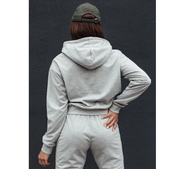 TRENDHOOD dámská mikina s kapucí světle šedá Dstreet BY1306 TRENDHOOD dámská mikina s kapucí světle šedá Dstreet BY1306