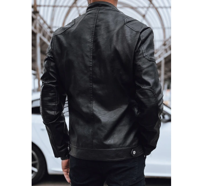 Pánská kožená bunda černá Dstreet TX4717 Pánská kožená bunda černá Dstreet TX4717