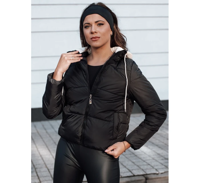 Dámská zimní péřová bunda NORDPUFF s kapucí černá Dstreet TY4616 Dámská zimní péřová bunda NORDPUFF s kapucí černá Dstreet TY4616