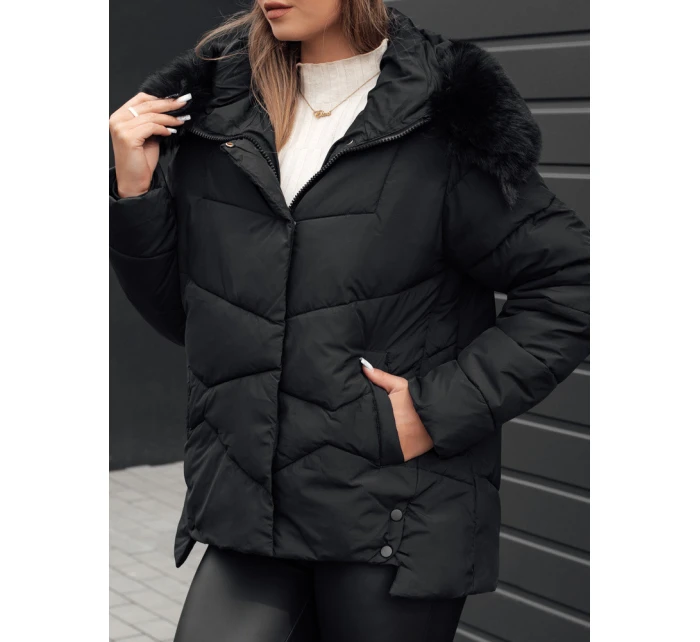 Dámská prošívaná zimní bunda FIXMIX s kapucí černá Dstreet TY4672 Dámská prošívaná zimní bunda FIXMIX s kapucí černá Dstreet TY4672