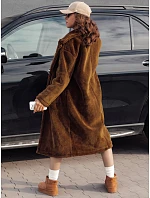 Dámský zimní kabát GLAMFUR s dlouhou kožešinou camel FashionStreet TY4699