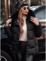 NORDKOLL dámská zimní prošívaná bunda s kapucí černá Dstreet TY4711