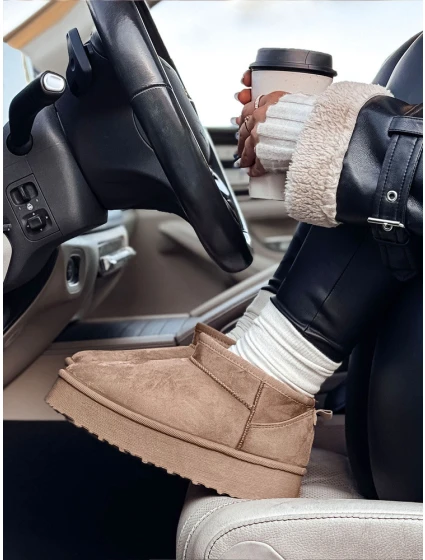 Dámské boty SNOWTRED khaki Dstreet ZY0567 Dámské boty SNOWTRED khaki Dstreet ZY0567