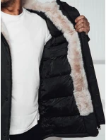 Pánská zimní bunda parka s kapucí zelená Dstreet TX4963