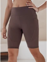 Dámské cyklistické šortky BIKELINE hnědé Dstreet SY0419