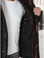 Pánská zimní bunda s kapucí černá Dstreet TX4992 Pánská zimní bunda s kapucí černá Dstreet TX4992