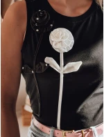 PETITO černá Dstreet dámské květované tričko bez ramínek RY2731