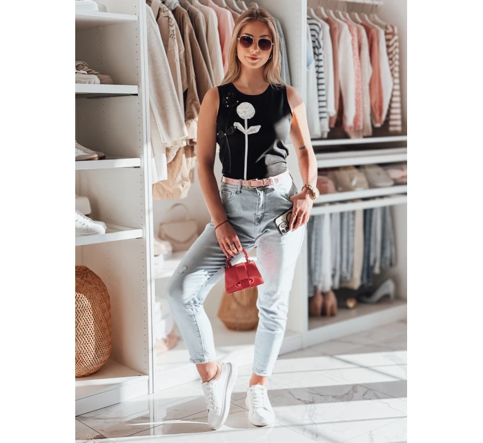 PETITO černá Dstreet dámské květované tričko bez ramínek RY2731 PETITO černá Dstreet dámské květované tričko bez ramínek RY2731