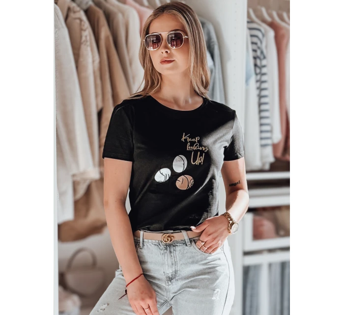 Dámské tričko LUMIFIT s pudlem černé FashionStreet RY2736 Dámské tričko LUMIFIT s pudlem černé FashionStreet RY2736