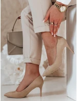 Dámské boty na podpatku LAVENZA beige Dstreet ZY0718