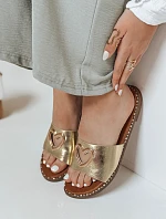 Dámské žabky se srdcem LOVEMISS gold FashionStreet ZY0769