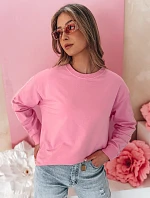 Dámská jednobarevná mikina LUMIVIA růžová FashionStreet BY1371