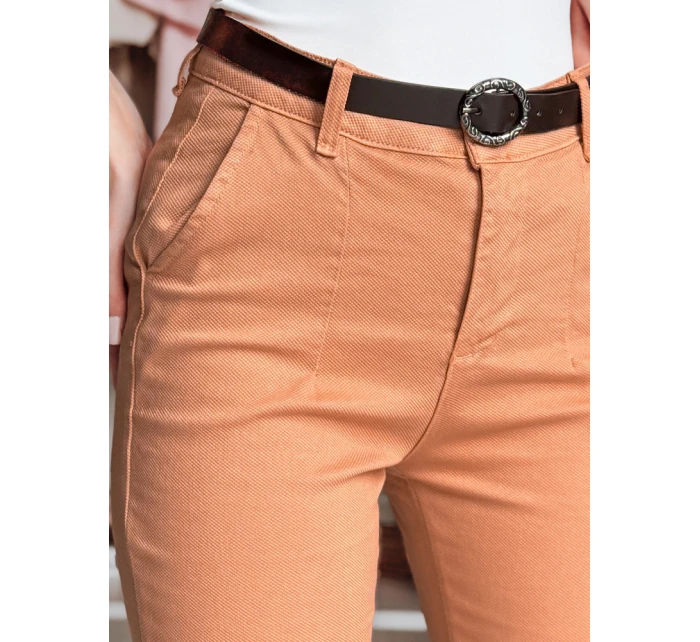 Dámské kalhoty slim fit s páskem TAIRONIK brick Dstreet UY2543 Dámské kalhoty slim fit s páskem TAIRONIK brick Dstreet UY2543