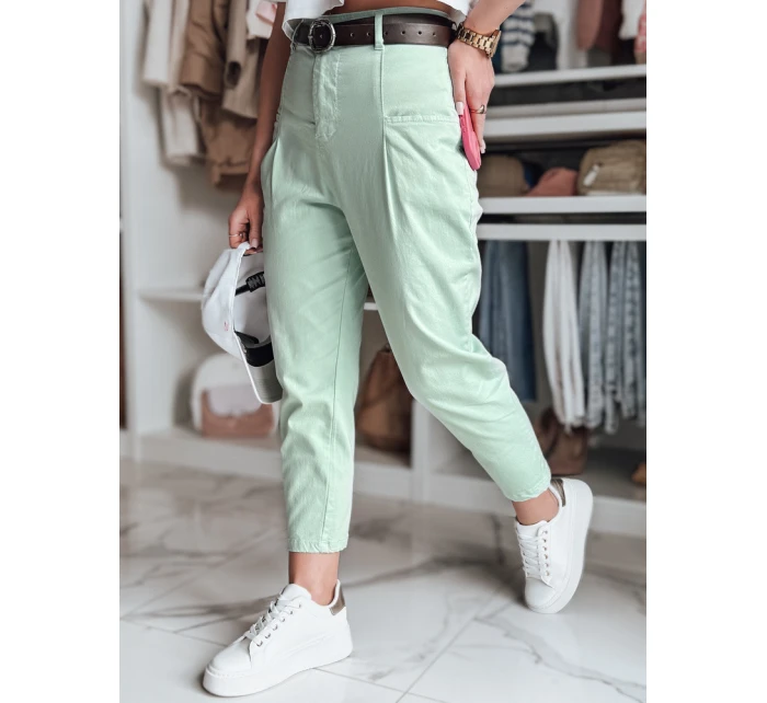 Dámské mint chinos kalhoty CHINOSKA FashionStreet UY2555 Dámské mint chinos kalhoty CHINOSKA FashionStreet UY2555