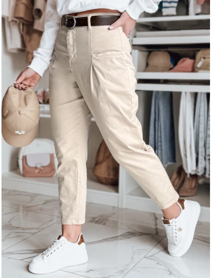 Dámské chinos kalhoty CHINOSKA light beige FashionStreet UY2557 Dámské chinos kalhoty CHINOSKA light beige FashionStreet UY2557