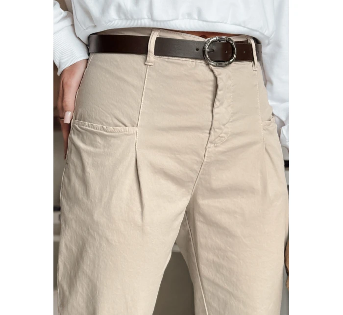 Dámské chinos kalhoty CHINOSKA light beige FashionStreet UY2557 Dámské chinos kalhoty CHINOSKA light beige FashionStreet UY2557
