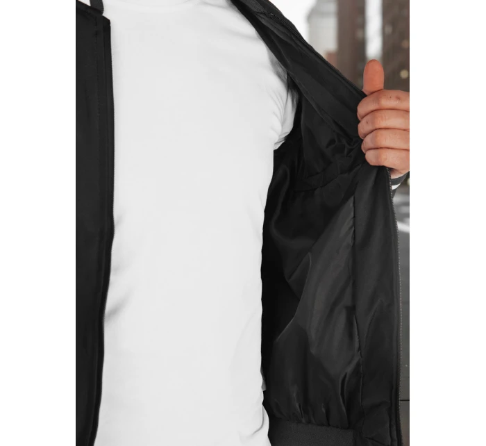 Pánská přechodná bunda bomber černá Dstreet TX5013 Pánská přechodná bunda bomber černá Dstreet TX5013