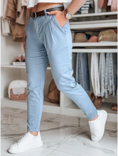 Dámské kalhoty chinos s páskem MODELA modré FashionStreet UY2567