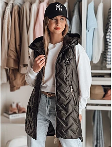 Dámská přechodná prošívaná vesta GRANDI černá FashionStreet TY4883