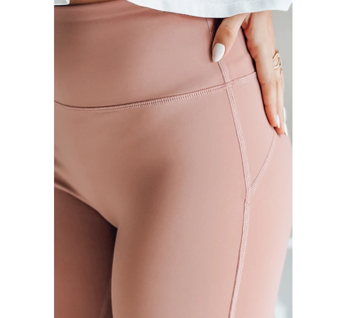 Dámské legíny do zvonu FARAFII růžové Dstreet UY2616 Dámské legíny do zvonu FARAFII růžové Dstreet UY2616