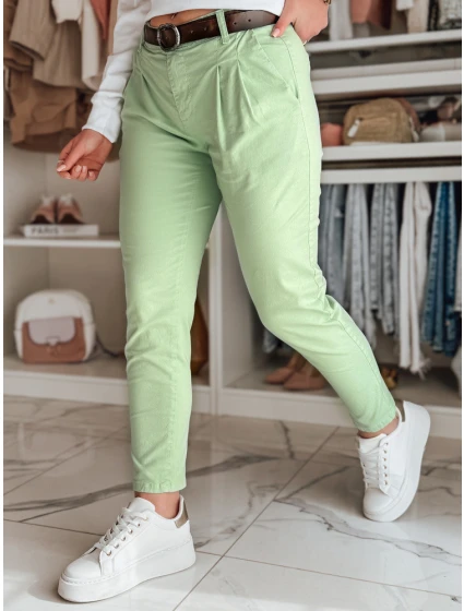 Dámské kalhoty chinos s páskem MODELA mint FashionStreet UY2631 Dámské kalhoty chinos s páskem MODELA mint FashionStreet UY2631