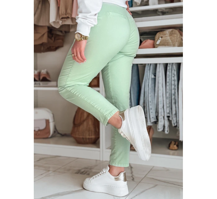 Dámské kalhoty chinos s páskem MODELA mint FashionStreet UY2631 Dámské kalhoty chinos s páskem MODELA mint FashionStreet UY2631