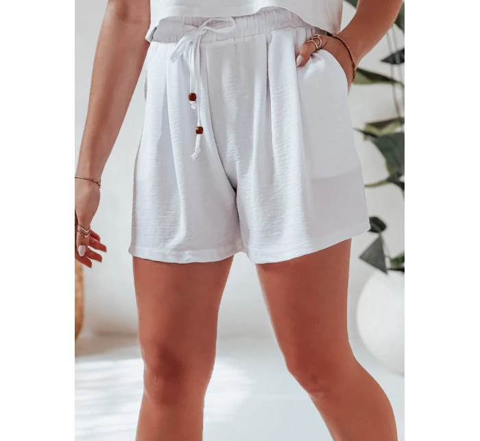 Dámské látkové šortky SUMMER TRIP white FashionStreet SY0438 Dámské látkové šortky SUMMER TRIP white FashionStreet SY0438