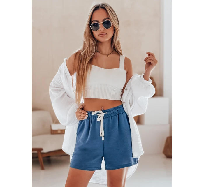 Dámské šortky HOT VIBE blue Dstreet SY0440 Dámské šortky HOT VIBE blue Dstreet SY0440