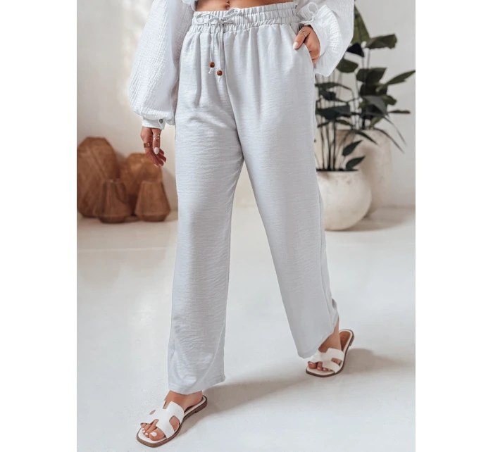 Dámské látkové kalhoty LINESSA white Dstreet UY2646 Dámské látkové kalhoty LINESSA white Dstreet UY2646