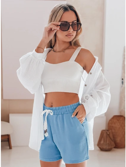 Dámské šortky NOT TOMORROW modré Dstreet SY0446 Dámské šortky NOT TOMORROW modré Dstreet SY0446