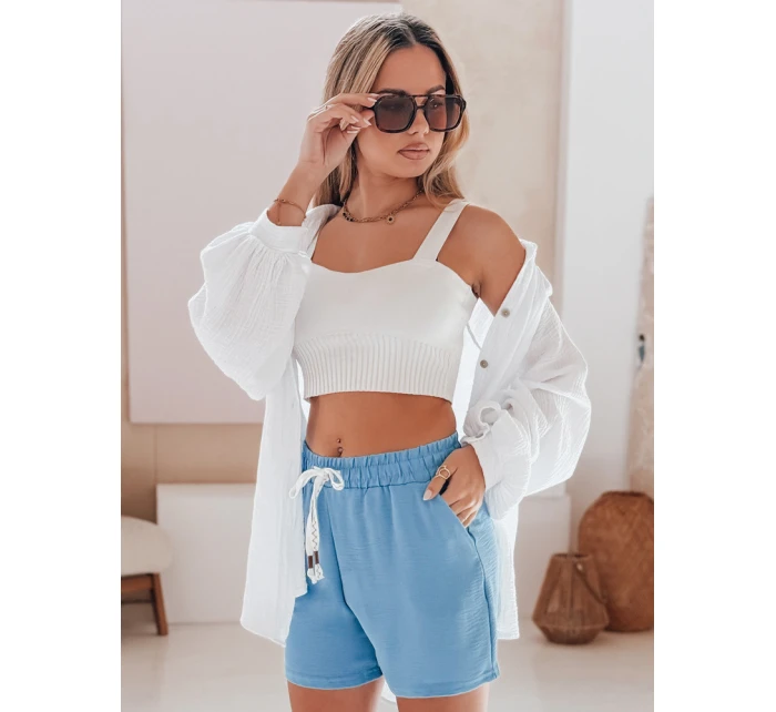 Dámské šortky NOT TOMORROW modré Dstreet SY0446 Dámské šortky NOT TOMORROW modré Dstreet SY0446