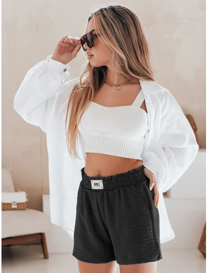 Dámské šortky OWN STYLE černé Dstreet SY0451 Dámské šortky OWN STYLE černé Dstreet SY0451