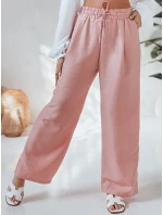 Dámské kalhoty se širokými nohavicemi MILLIVIO růžová Dstreet UY2663