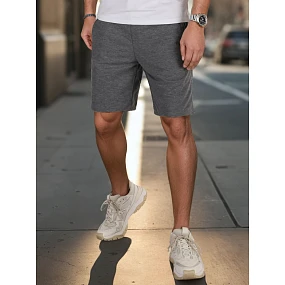 Pánské tmavě šedé teplákové šortky Dstreet model 21987824 - FashionStreet