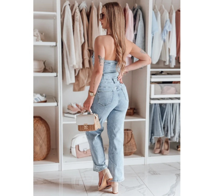 Dámský džínový overal s korzetem GORSSANKA modrý Dstreet EY2587 Dámský džínový overal s korzetem GORSSANKA modrý Dstreet EY2587