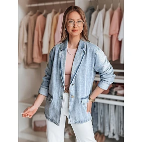 Dámská oversize džínová bunda RUNAWAY modrá FashionStreet TY4906 Dámská oversize džínová bunda RUNAWAY modrá FashionStreet TY4906