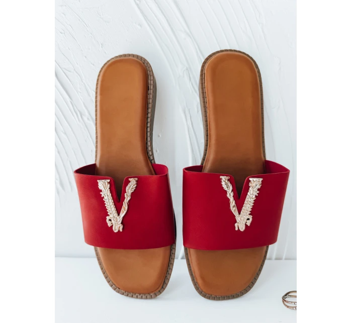 Dámské žabky SOLVINA red Dstreet ZY0960 Dámské žabky SOLVINA red Dstreet ZY0960