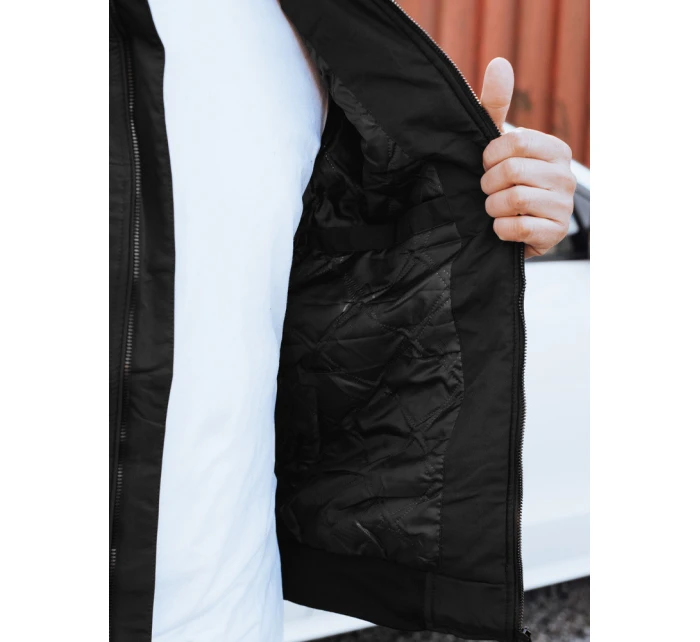 Pánská přechodná bunda černá Dstreet TX5033 Pánská přechodná bunda černá Dstreet TX5033