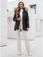 Dámská zimní bunda LUMORE prošívaná s kapucí černá Dstreet TY5015