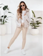 Dámské legíny béžové model 21991610 - Dstreet Dámské legíny béžové model 21991610 - Dstreet