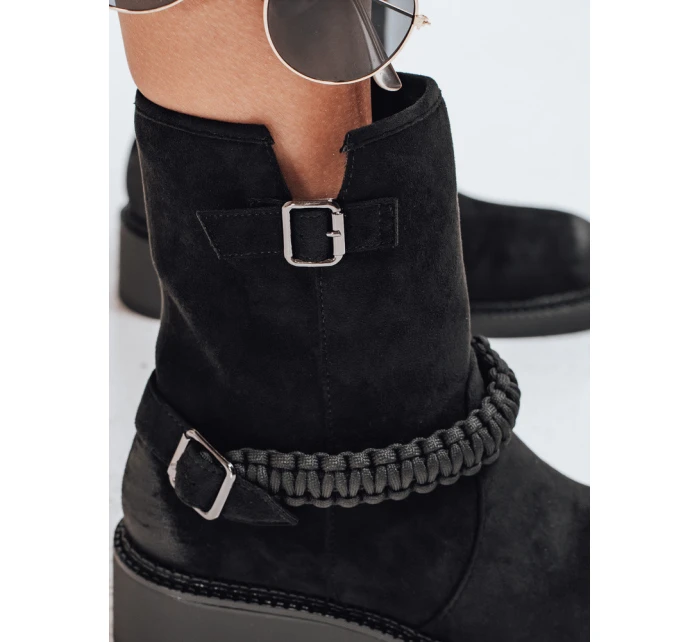 Dámské semišové kozačky černé Dstreet ZY1032 Dámské semišové kozačky černé Dstreet ZY1032