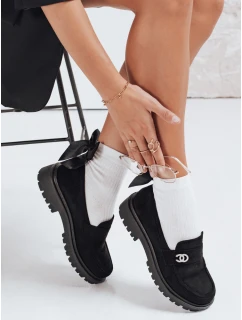 Dámské černé semišové mokasíny Dstreet ZY1129