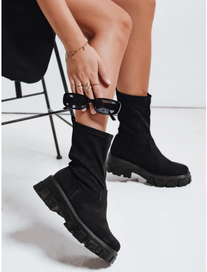 Dámské boty na platformě černé Dstreet ZY1135 Dámské boty na platformě černé Dstreet ZY1135