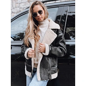 Dámská bunda ramones s ovčí kůží černá Dstreet model 21993148 - FashionStreet Dámská bunda ramones s ovčí kůží černá Dstreet model 21993148 - FashionStreet
