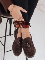 Dámské semišové hnědé mokasíny model 21993257 - Dstreet