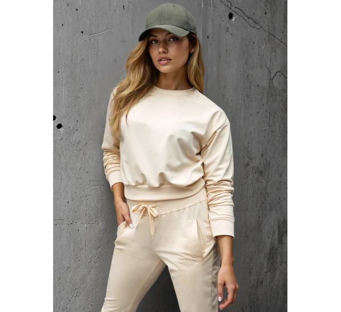 Dámská klasická krémová mikina model 21993508 - Dstreet Dámská klasická krémová mikina model 21993508 - Dstreet